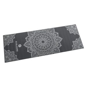 Skelcore 4mm PVC Yoga Mat with Non-Slip Honeycomb Texture for Enhanced Stability | Lightweight Exercise Mat for Pilates, Yoga, HIIT & Floor Exercises, Lotus Design