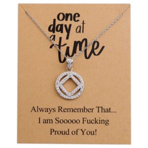 tiimg sobriety gift one day at a time addiction recovery inspirational jewelry gifts (one day at a time na)