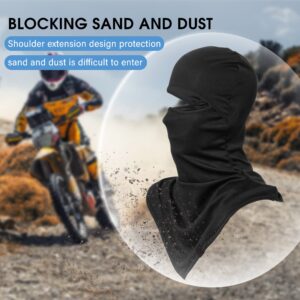 Balaclava Face Mask for Sun Protection Breathable Long Neck Covers for Men (Black+Black+Black)