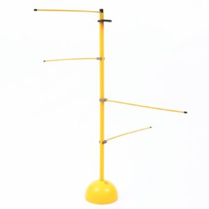 basketball training pole ball control training lever dribble stick with fan storage buckle yellow adjustable height basketball dribble trainer equipment