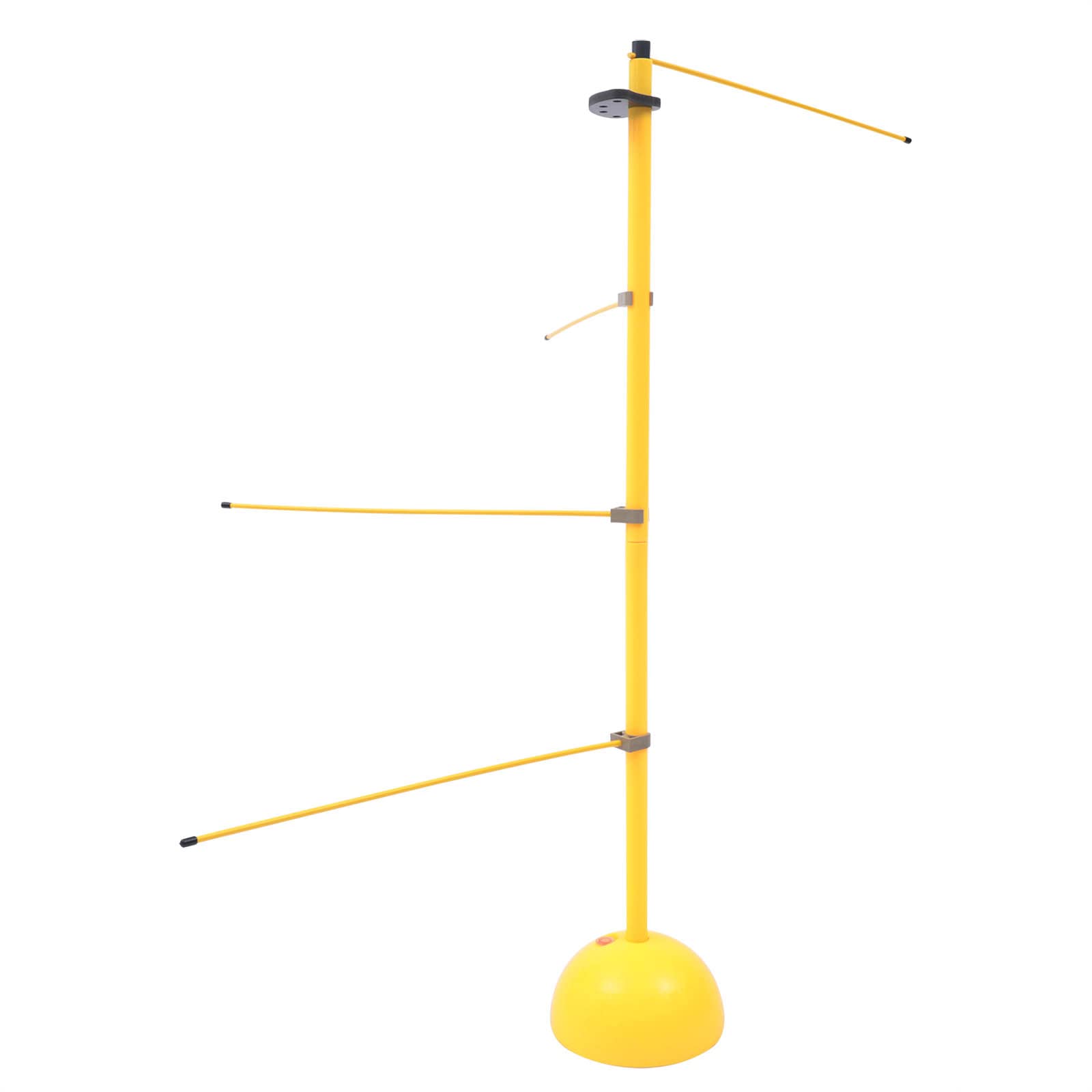 Basketball Training Pole Ball Control Training Lever Dribble Stick with Fan Storage Buckle Yellow Adjustable Height Basketball Dribble Trainer Equipment