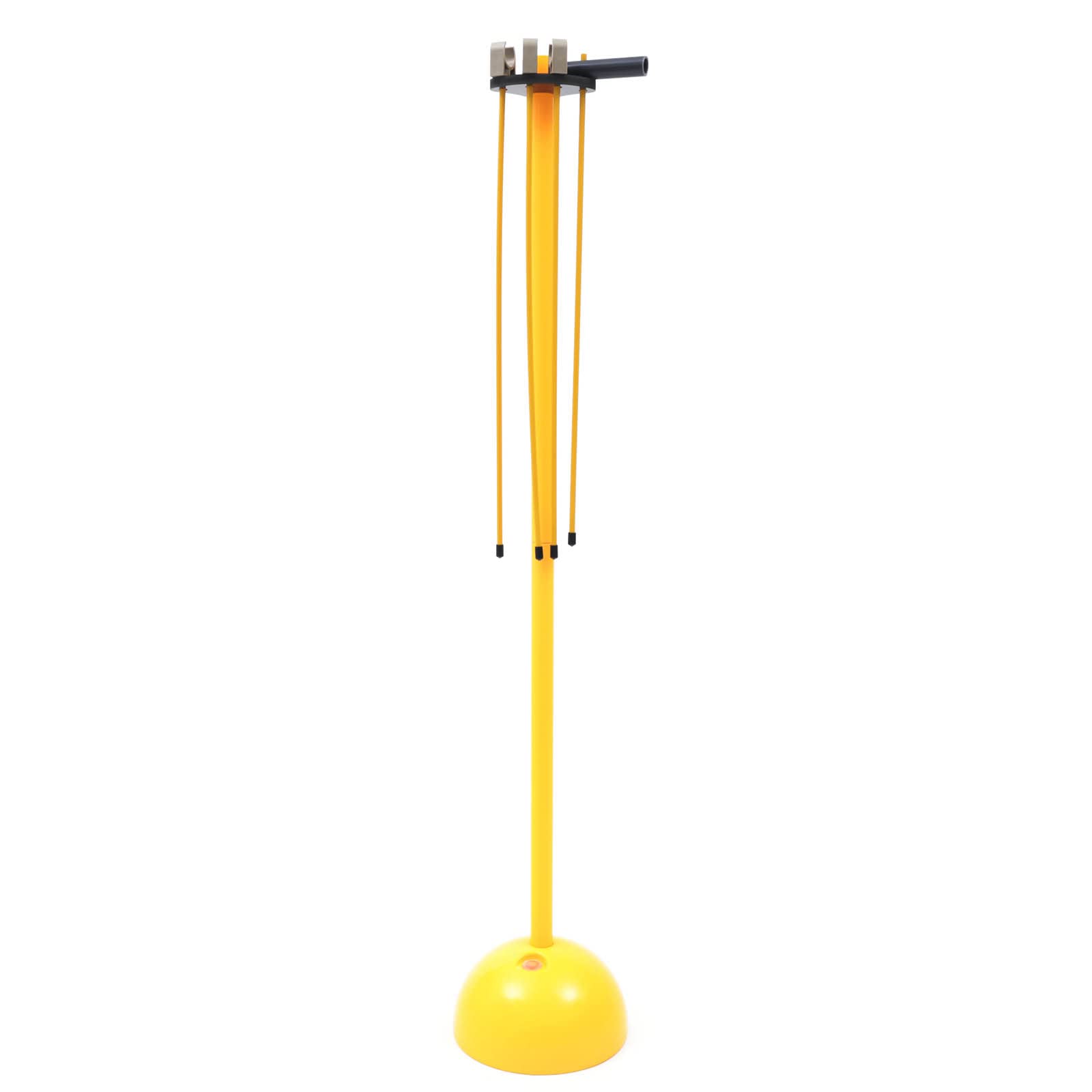 Basketball Training Pole Ball Control Training Lever Dribble Stick with Fan Storage Buckle Yellow Adjustable Height Basketball Dribble Trainer Equipment