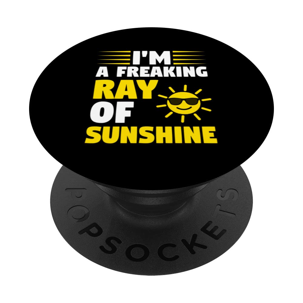 I'm A Happy Go Lucky Ray Of Freaking SunShine Sunflower PopSockets Swappable PopGrip