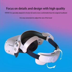 Taoke Adjustable Elite Head Strap compatible with Quest 2, Strap Accessories Replacement Enhanced Support and Comfort in VR Headsets