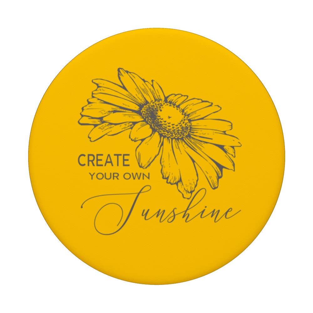 Create your own Sunshine Positive Quote Inspirational Tee PopSockets Swappable PopGrip