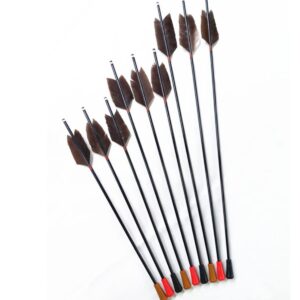 QIUKUI 10PCS Soft Rubber Arrowheads Archery Hunting Game Practice Safety Arrow Tips (Black Color)