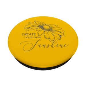 Create your own Sunshine Positive Quote Inspirational Tee PopSockets Swappable PopGrip