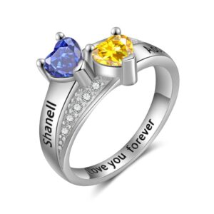 jewelstruck gifts for mom personalized mothers rings birthstone rings for women engagement promise rings for her family anniversary birthday gifts for women grandma mom wife