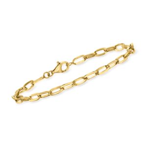 ross-simons solid paper clip link bracelet