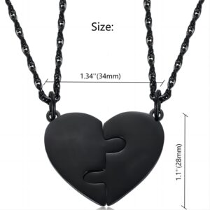 Ralukiia Big Sister and Little Sister Matching Heart Necklace Set for 2, Best Sister Ever Gifts, Birthday Jewelry Gifts for Lil Sis Big Sis