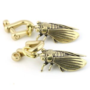 Balala Solid Brass Cicada Ear Weights Hanger Spreader Gauges Piercing Tunnels Plugs Stretching Kit