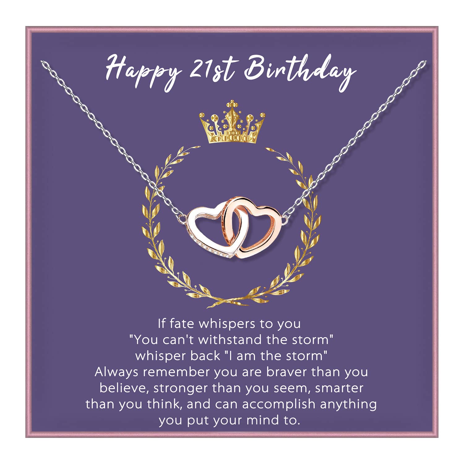 SOLINFOR 21st Birthday Gifts for Her, 21 Year Old Birthday Gifts for Her - Jewelry Gifts for 21 Year Old Female, Happy 21st Birthday Gifts Ideas for Daughter Women