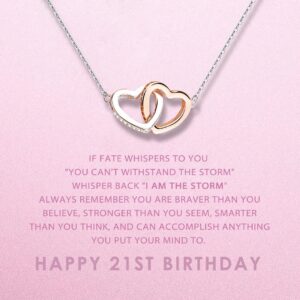 SOLINFOR 21st Birthday Gifts for Her, 21 Year Old Birthday Gifts for Her - Jewelry Gifts for 21 Year Old Female, Happy 21st Birthday Gifts Ideas for Daughter Women