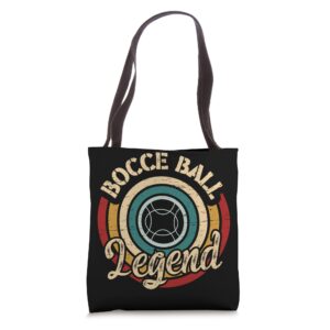 retro bocce ball legend proud italian bocce ball tote bag