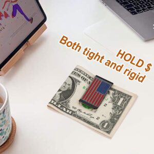 ChainsProMax Metal Money Clip for Men Black Cash Clip Men Moneyclip Minimalist America Flag