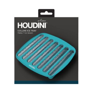 Houdini Silicone Collins Ice Tray with Easy to Remove Ice Spheres, Blue