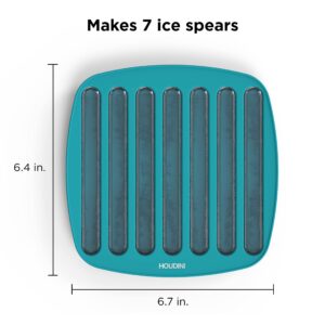 Houdini Silicone Collins Ice Tray with Easy to Remove Ice Spheres, Blue