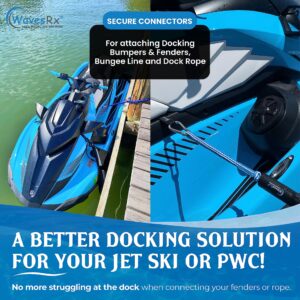 WavesRx Soft Loops Jet Ski Cleats (7PK) | Quick & Secure Anchor Points for Docking Bumpers & Fenders, Anchoring Line & Bungee Dock Rope | A Must-Have Accessory for Your WaveRunner, Seadoo & Other PWC…