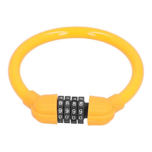 Bike Lock, Sturdy and Durable Bike Cable Lock for Cycling(Orange)