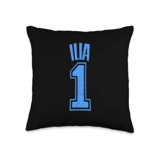 ilia support accessories & fan gifts men women ilia supporter number 1 greatest fan throw pillow, 16x16, multicolor