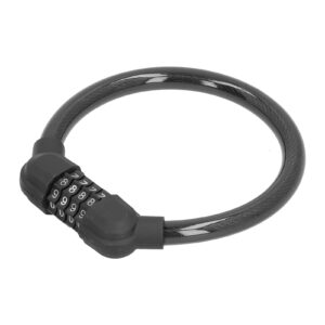 gaeirt bike lock, bike cable lock lightweight and portable with 4 digit passwords technology for cycling(black)