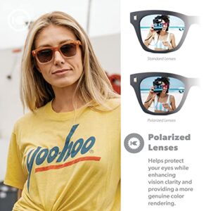 Knockaround Seventy Nines Polarized Sunglasses for Women & Men - Impact Resistant Lenses & Full UV400 Protection, Daytona Tan Orange