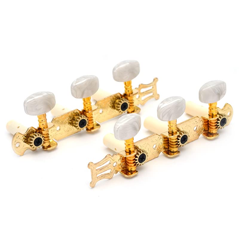 SAPHUE A set of 1R1L Gold Classical Guitar Tuning Pegs Keys Tuners Machine Heads