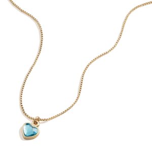 alex and ani birthstones adjustable necklace for women, march, blue aquamarine crystal infusion heart pendant, shiny gold finish, 16.5 to 18.5 in