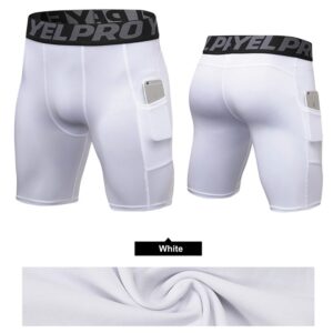 Compression Shorts Men 3 Pack, Dry Fit Compression Underwear Spandex Running Shorts Mens Workout Athletic Short Pocket