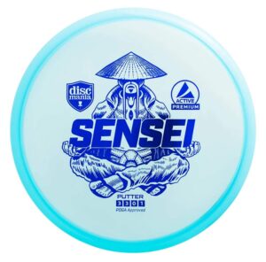 discmania active premium sensei disc golf putter, reliable putter and approach disc (colors may vary) (165-176g)