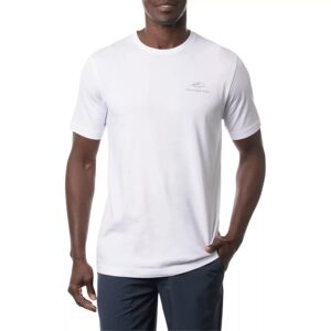 TravisMathew Men's Mountain Money T-Shirt (Medium, White)