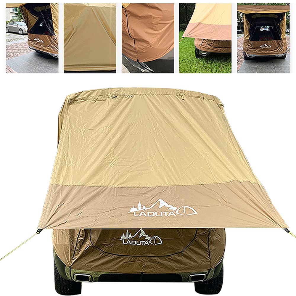 Camping Outdoor Car Trunk Tent, SUV Rainproof Car Rear Extension Awning Camping Picnic Sun Shade Rainproof Canopy