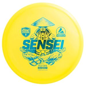 Discmania Active Premium Sensei Disc Golf Putter, Reliable Putter and Approach Disc (Colors May Vary) (165-176g)