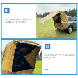 Camping Outdoor Car Trunk Tent, SUV Rainproof Car Rear Extension Awning Camping Picnic Sun Shade Rainproof Canopy