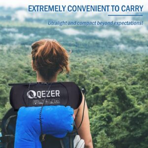 QEZER Down Sleeping Bag for Adults 32 Degree F Backpacking Sleeping Bag with 600 FP Down Ultralight Mummy Sleeping Bag with Compression Sack