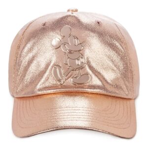 disney mickey mouse rose gold baseball cap for women