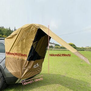 Camping Outdoor Car Trunk Tent, SUV Rainproof Car Rear Extension Awning Camping Picnic Sun Shade Rainproof Canopy