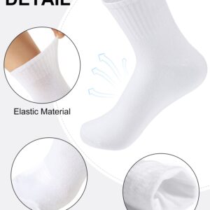 Tarpop 150 Pairs Men Quarter Ankle Socks Bulk Socks Athletic Moisture Wicking Socks Casual Sports Socks Pack (White)