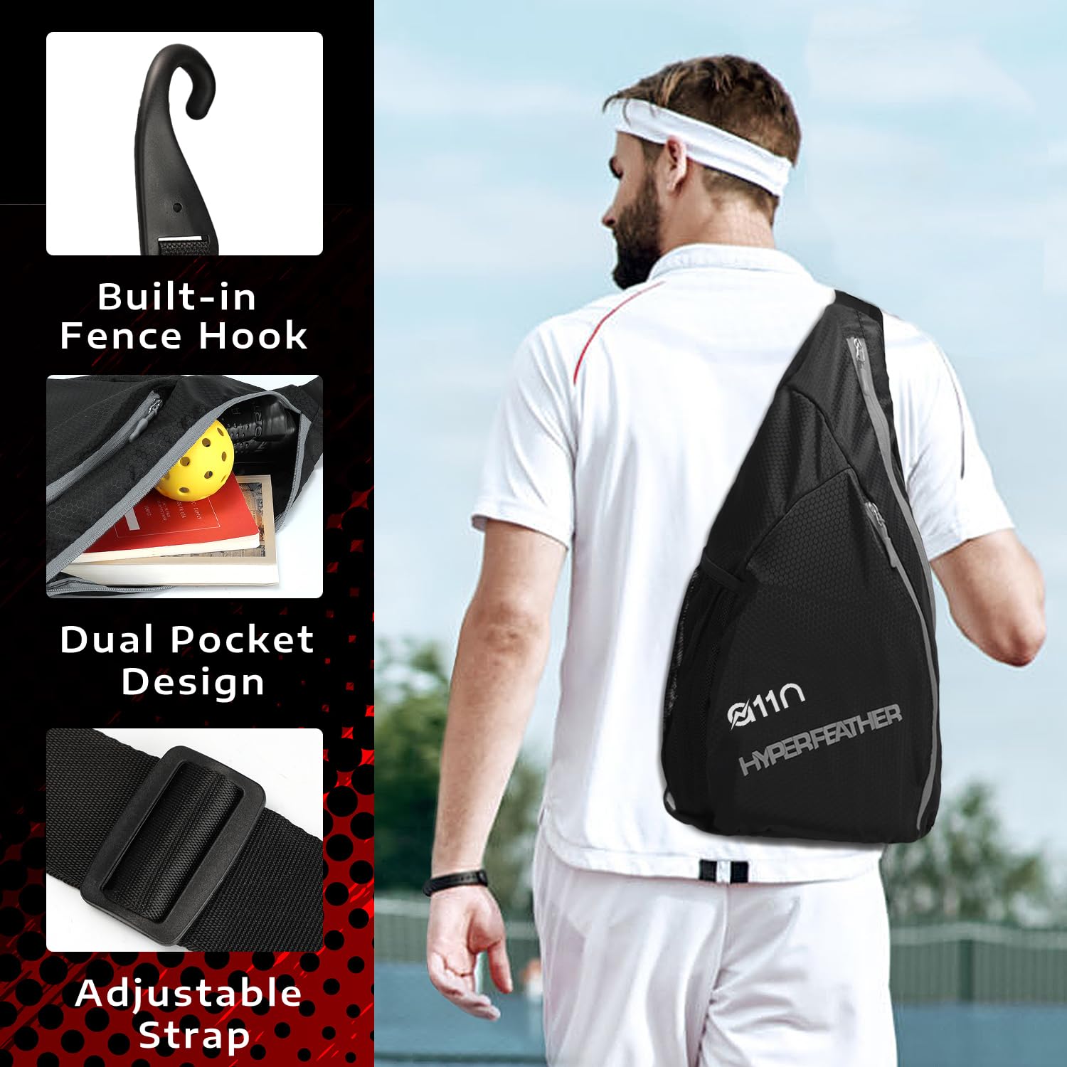 A11N Pickleball Paddles Set of 4 - USAPA Approved | 8OZ, Graphite Face & Polymer Core, Cushion Grip | 4 Balls, 1 Sling Bag, Red & Green