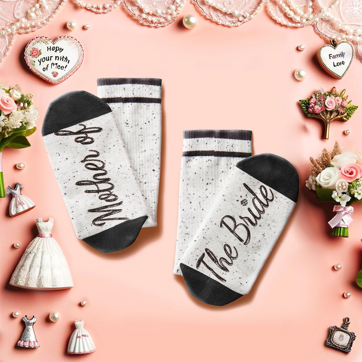 sockfun Funny Mother of The Bride Gifts, Wedding Gifts for Mom Women, Novelty Mother of The Bride Socks