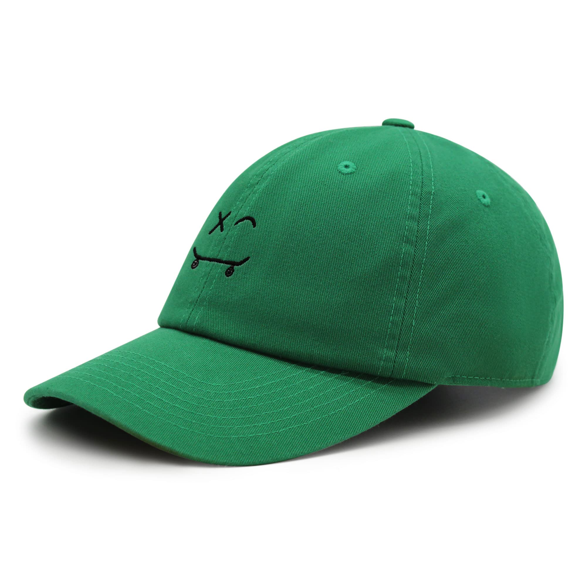 JPAK Skateboard Premium Dad Hat Embroidered Baseball Cap Skateboard Kelly Green