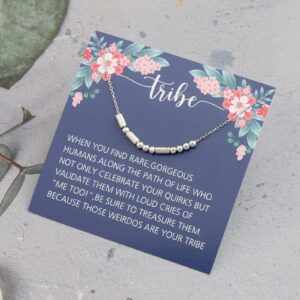 ENSIANITH Tribe Necklace Morse Code Necklace Best Friends Gift Tribe Gift Love My Tribe Friendship Necklace (Tribe MCne)