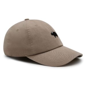 JPAK Buffalo Premium Dad Hat Embroidered Baseball Cap Bill Khaki