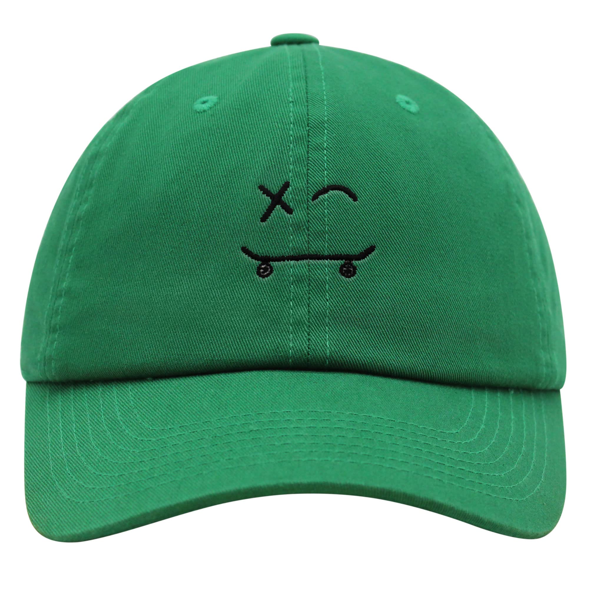 JPAK Skateboard Premium Dad Hat Embroidered Baseball Cap Skateboard Kelly Green