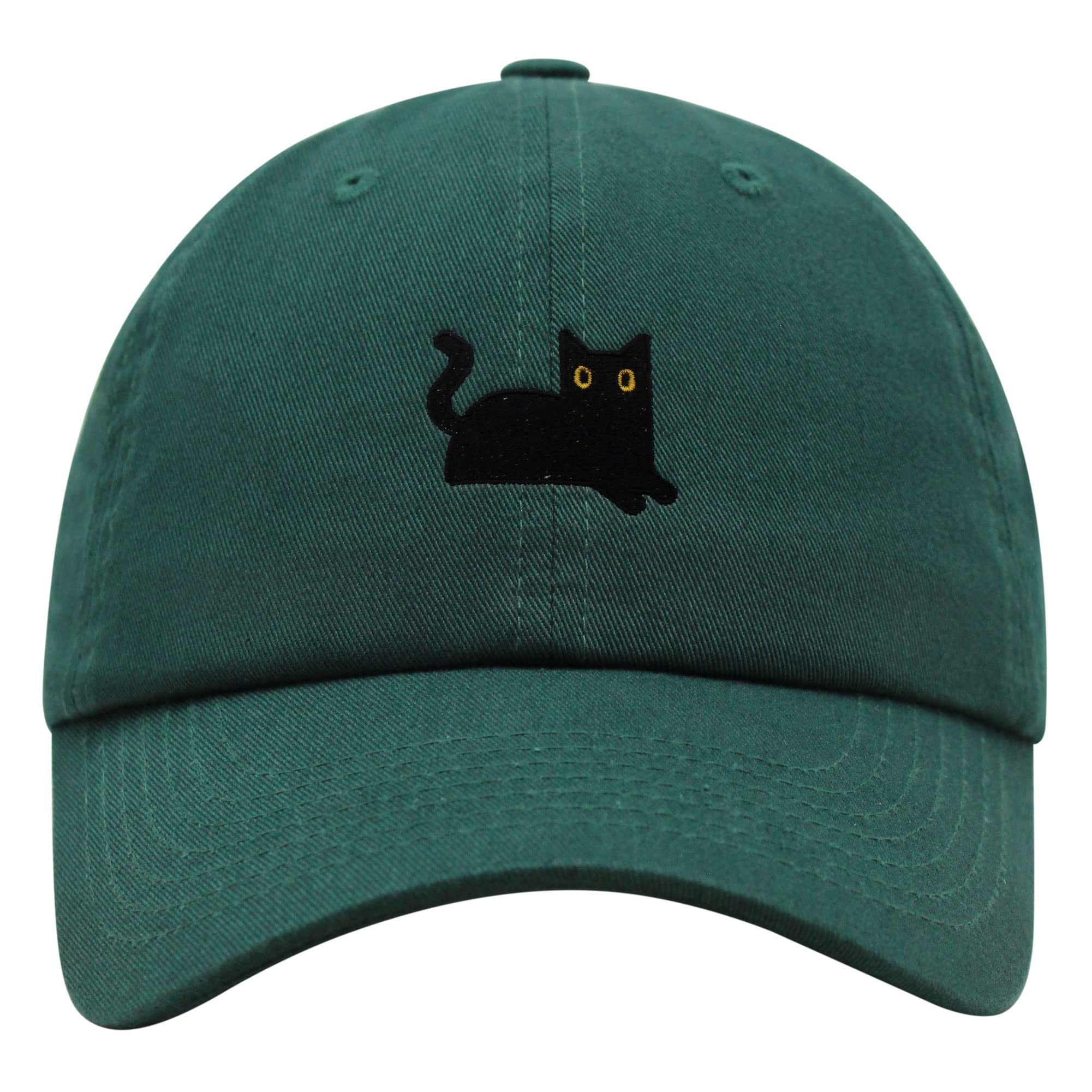 JPAK Black Cat Premium Dad Hat Embroidered Baseball Cap Cat Mom