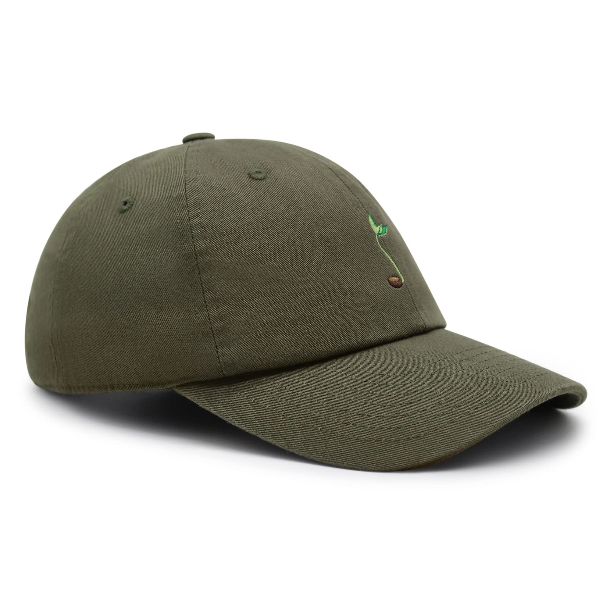 JPAK Bean Sprouts Premium Dad Hat Embroidered Baseball Cap Plant Olive Green