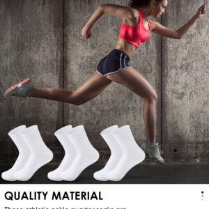 Tarpop 150 Pairs Men Quarter Ankle Socks Bulk Socks Athletic Moisture Wicking Socks Casual Sports Socks Pack (White)