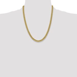 Avariah 10k Yellow Gold 6mm Semi-Solid Miami Cuban Chain - 22"