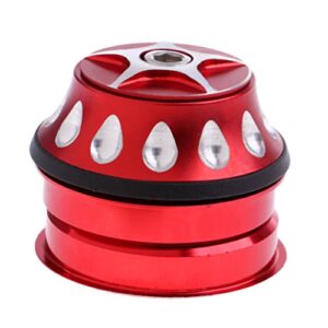 Bicycle 1-1/8'' Threadless MTB/Road Bike/Bike Cycling External Cup Headset 44mm Head Tube Headset with Bearings Red