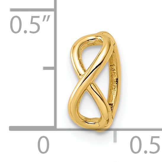 Avariah Solid 14k Yellow Gold 16 Gauge Infinity Symbol Cartilage Ring